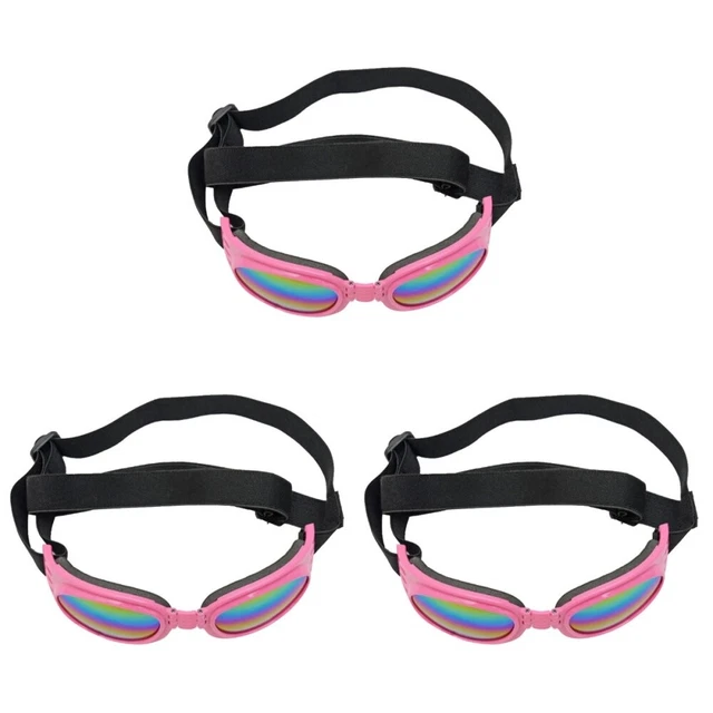 3 Pc Small Dog Sunglasses Collapsible Puppy Snow Goggles Foldable Sunglasses Pet