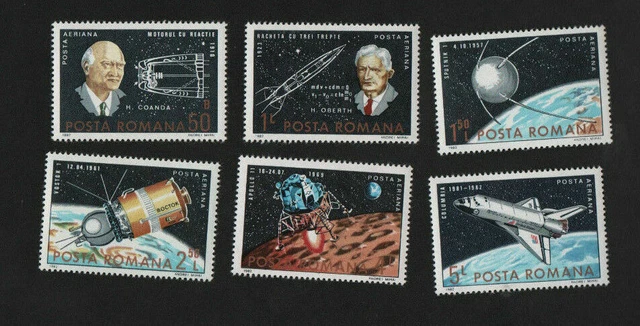 Rumänien 1983 Weltraumfahrt,Kosmos,Satz Mi.3933 - 3938 postfrisch  Neugummi Lot