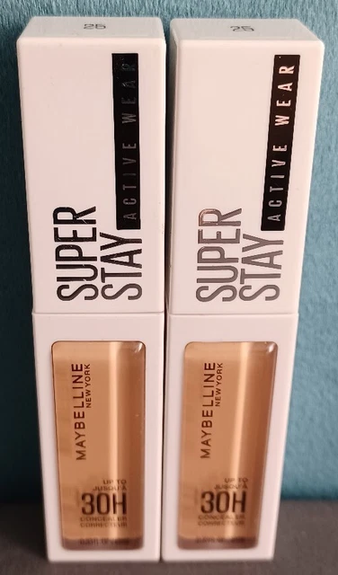 Lot of X2 Maybelline New York Super Stay Active Wear 30 Hour Foundation #25
