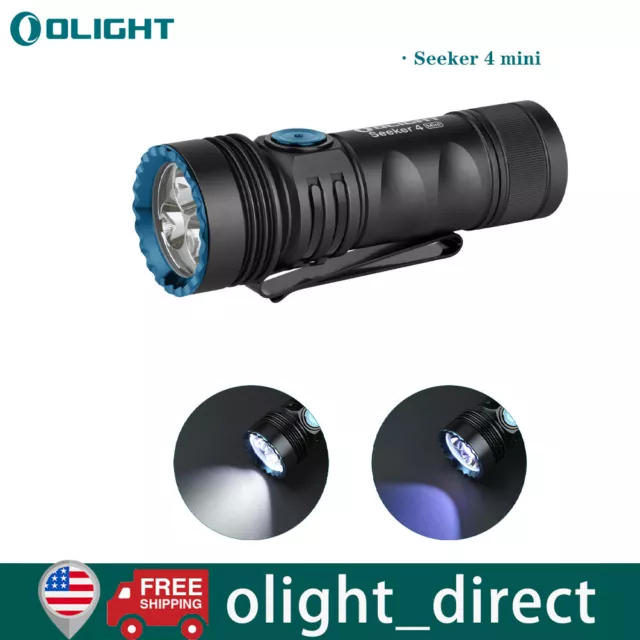 Olight Seeker 4 Mini Dual Light Source Flashlight 1200Lumen White Light & UV LED
