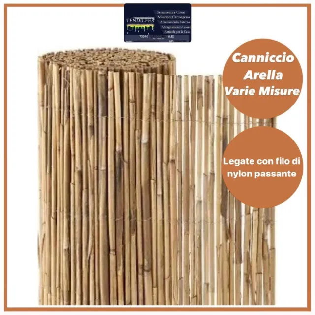 Arella arelle in bamboo canniccio canne di bambu per recinzione oscuranti ombra