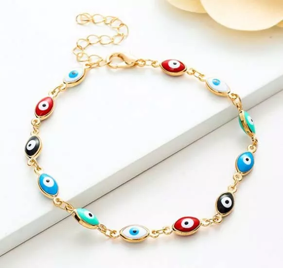 10pcs Bracelet beaded Bracelets chain with colorful Evil Eye beads