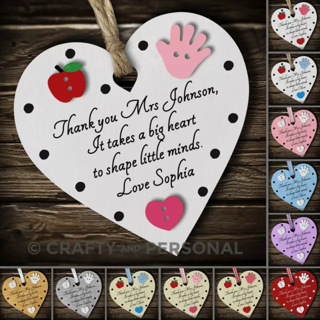 Personalised Preschool Nursery Teacher gift plaque thank you present Childminder