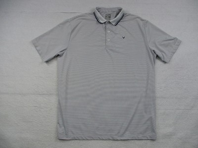 Callaway Opti Dri Polo Manches Courtes Hommes XL Golf Polyester Gris 