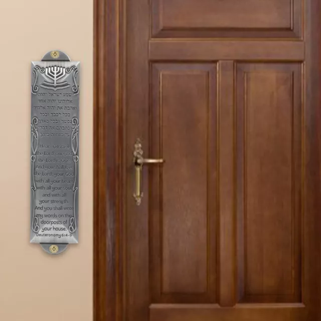 Metal Blessing Mezuzah Set with Scroll for Jewish Door-CQ