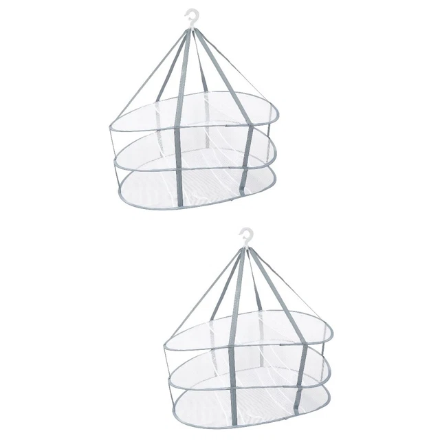 2x cesto per bucato asciugatrice giocattolo lavanderia scaffale appeso costume da bagno asciugatrice