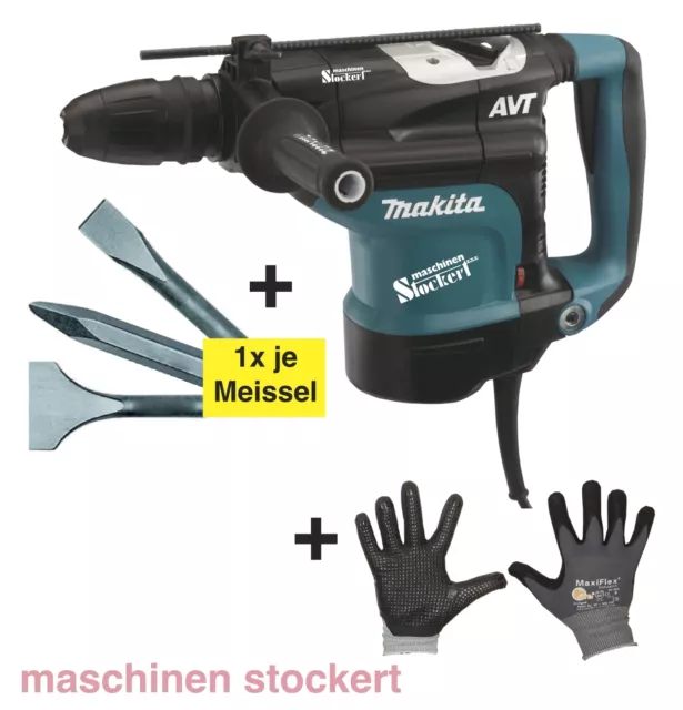 Makita HR4511C Bohrhammer, Meißelhammer, Stemmhammer SDS Max im Koffer 1350 W