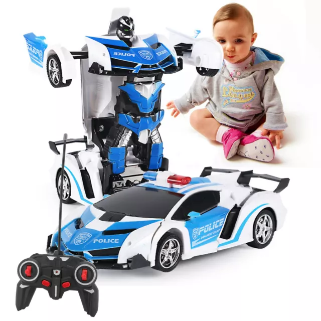 Spielzeug Transformer Auto Rennauto Roboter mit Fernbedienung Motor Wagen kinde