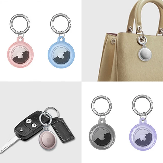For Apple AirTag Silicone Loop Holder Key Ring Carry Case Keychain Protector/
