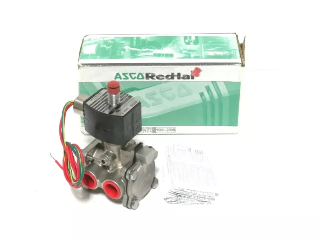 1/2" ASCO EV 8316G384 V 3W NC StainlessSteel 24DC Solenoid Valve NEW IN BOX 2014