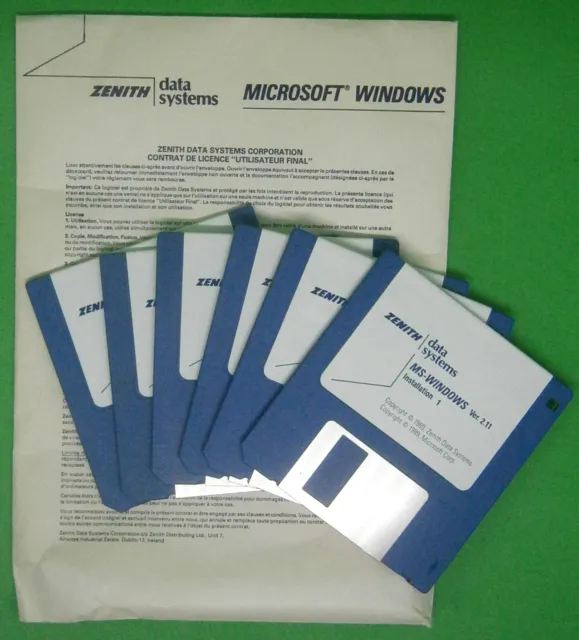 Système d'exploitation Windows 2.11 + DOS 3.3 Zénith
