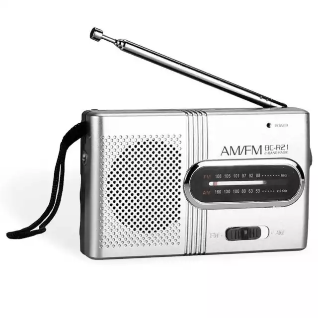 Mini Radio Portable 2 Band AM/FM Recepteur Transistor avec Haut-Parleur BC-R21