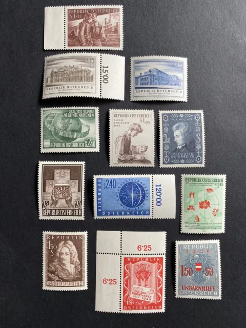 Österreich 🇦🇹 1955/1956 MiNr. 1019-1030, postfrisch - Luxuserhaltung -