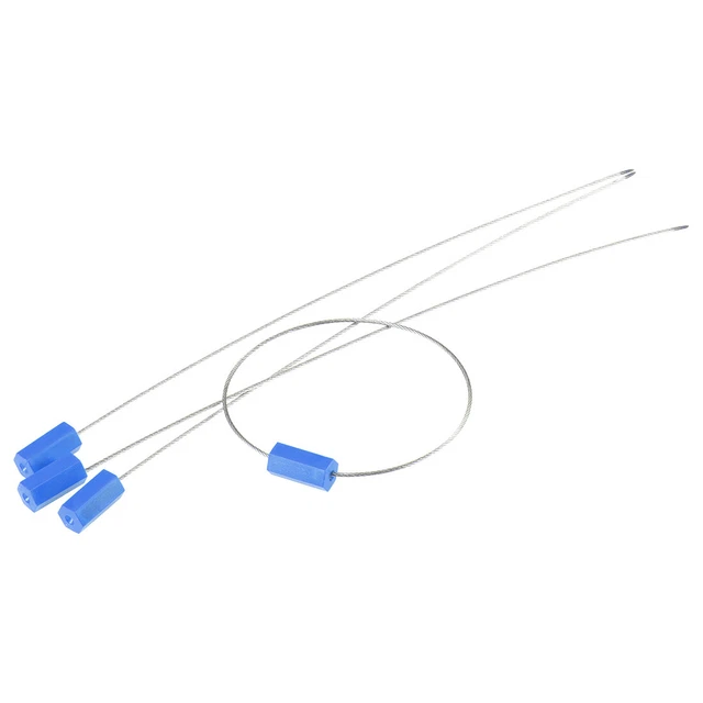Acier Câble Scellés Anti-sabotage 12.8" pour Conteneur Porte Bleu Paquet 50
