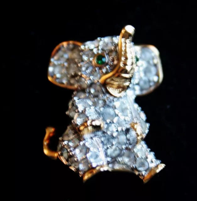 Swarovski crystal sales elephant brooch