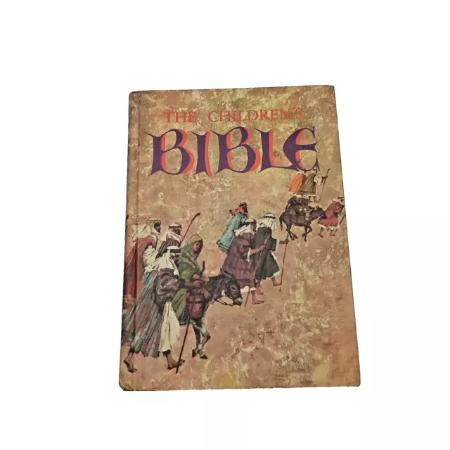 THE CHILDRENS BIBLE Old New Testament Golden Press Illustrated Vintage 1976 VGC