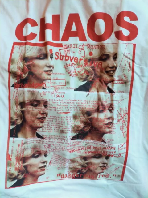 Marilyn Monroe CHAOS t-shirt SALE! Seditionaries Sex Pistols Vivienne Westwood