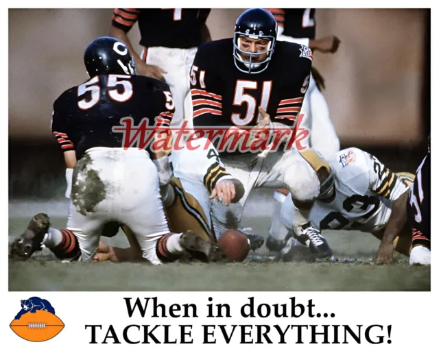 NFL Dick Butkus Chicago Bears Color Game Action 8 X 10 Photo Picture