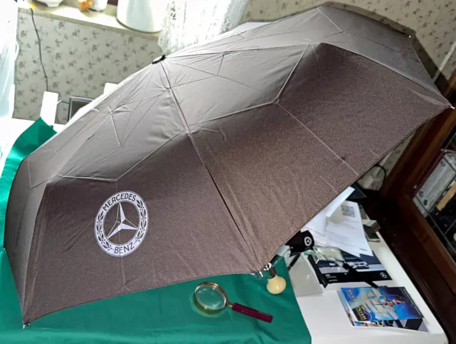 Mercedes Benz - Original 300 SL - Taschenschirm Regenschirm - Braun - Neu - OVP