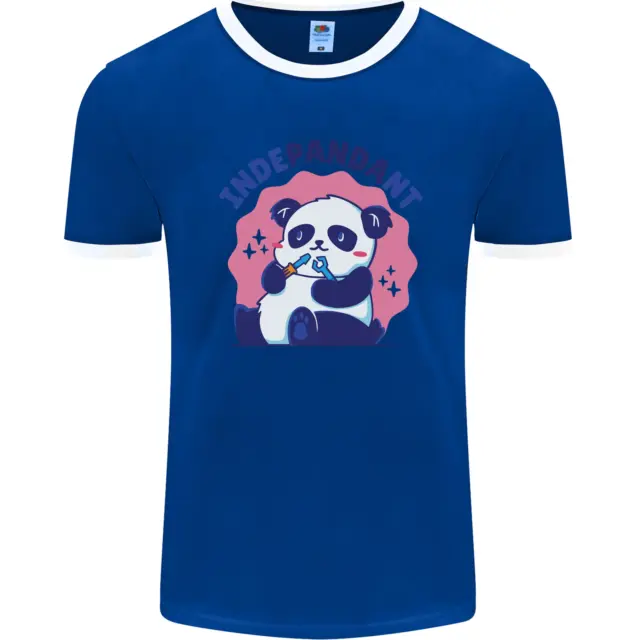 T-shirt da uomo Indepandant divertente indipendente panda orso foto 2