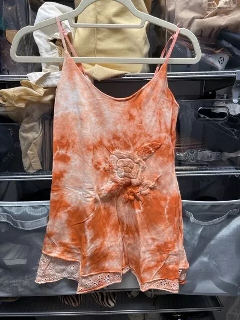 Buffalo by David Bitton orange tie dye tank top size small