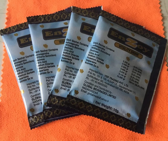 ENZOY 4 sachets 10gr ENERGY DRINK APHRODISIAQUE