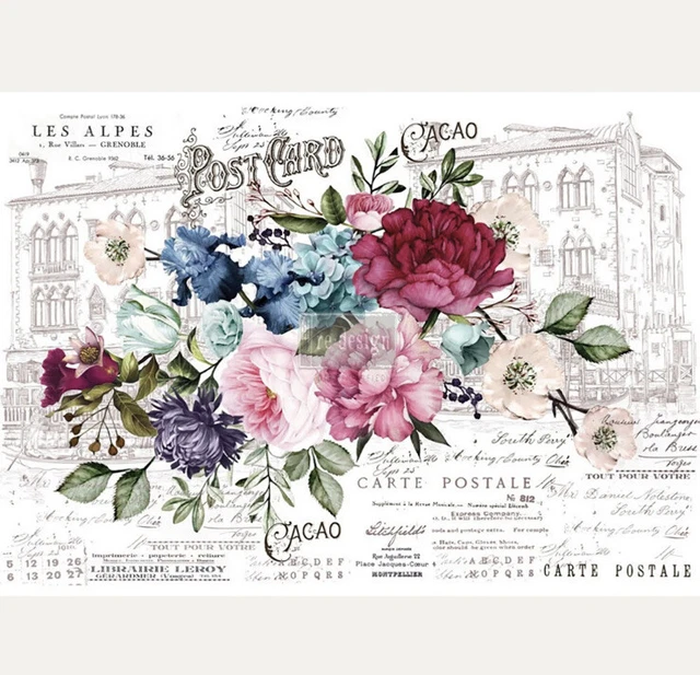 NUEVO EN PAQUETE - JARDINES IMPERIALES - Rediseño de calcomanía de transferencia Prima frotar muebles 🙂