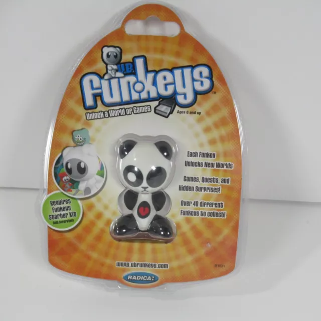 U.B. Funkeys Series 1 Figure Lotus Black White Panda Bear New Broken Heart