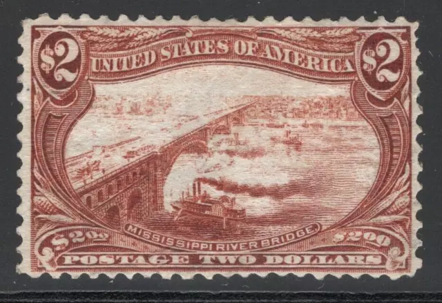 1898 US SC 293 $2 Mississippi River Bridge, Trans-Mississippi Expo - RG & RP 1898 US SC 293 $2 Mississippi River Bridge, Trans-Mississippi Expo - RG & RP