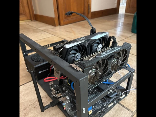Lot De 5 Châssis Open Air Mining Rig – 8 GPU – Sans Riser – Neuf – Pour Minage Crypto