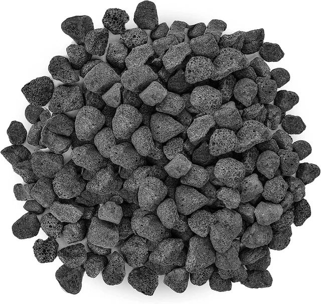 Gránulos de roca de lava para conjuntos de troncos de gas y chimeneas - bolsa de 10 libras 1""-2