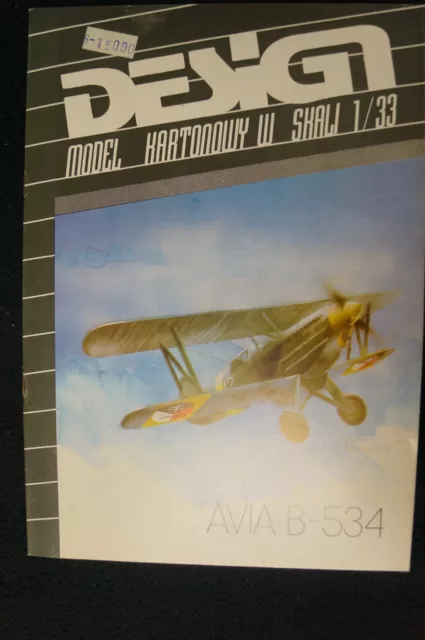 Design Italienisches Jagdflugzeug Typ AVIA B-534 im Maßstab 1:33