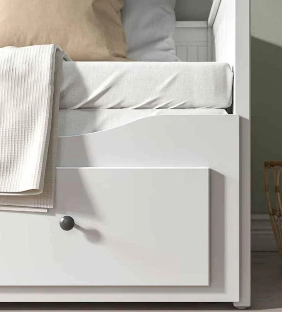 IKEA HEMNES WHITE day bed with 3 drawers' storage all screws very