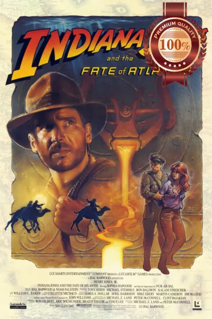 Indiana Jones And The Fate Of Atlantis Classic Video Game Print Premium Poster