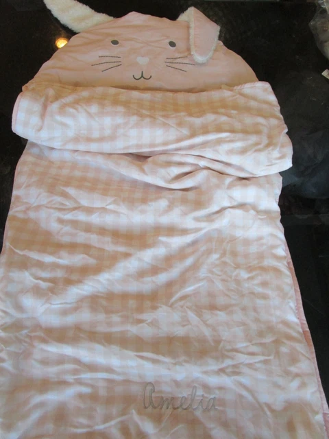 Pottery Barn kids  bunny critter nap mat mono Amelia photo shoot sample