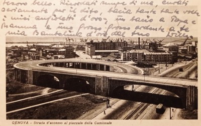 1937 Genova Labaro del PNF varo corazzata LITTORIO Marina Fotografia militare 