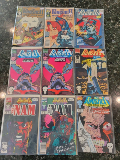 The Punisher Marvel Comic Lot of 9 - Nam Final Days Requim War Journal