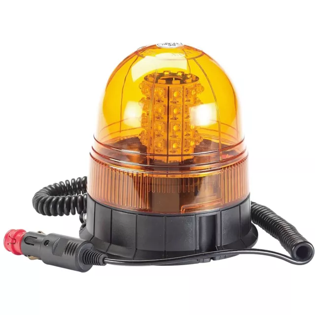 Girofaro Rotativo Luz De Emergencia Destellante De Led 12 - 24V Base Iman -10147