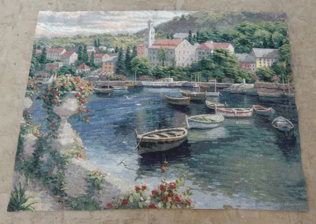 Vintage French Beautiful Scene Tapestry 129X97cm (A566)