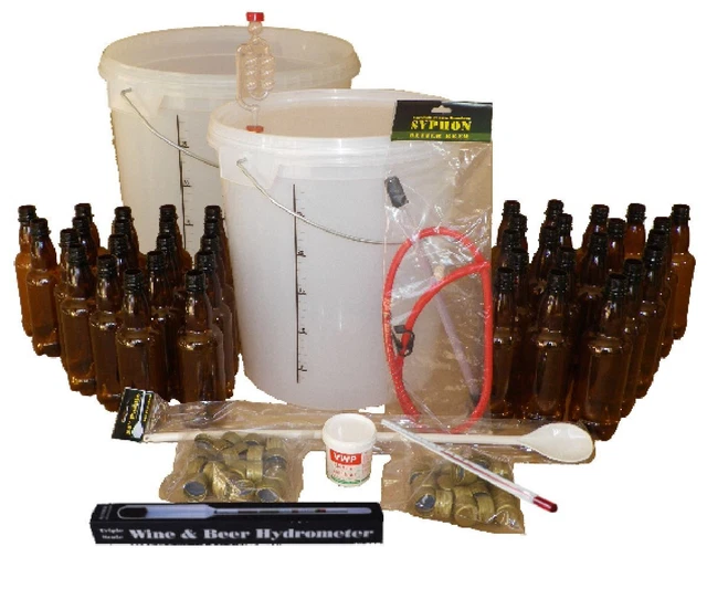 Attrezzatura per la produzione di birra - Starter kit completo per cuscinetto sidro 33 L/7 Gal Homebrew Ale