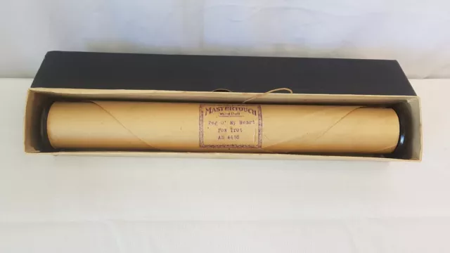 Mastertouch Pianola Music Roll A.D.4418. Peg O' My Heart