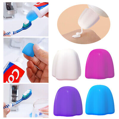 Tapa de pasta de dientes de silicona autosellante exprimidor de pasta de dientes dispensador de bomba 1 pieza ❥