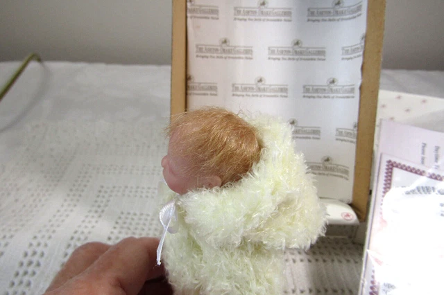 Ashton-Drake Galleries Sweet As You Please Series “Good As Gold” Miniature Baby 4