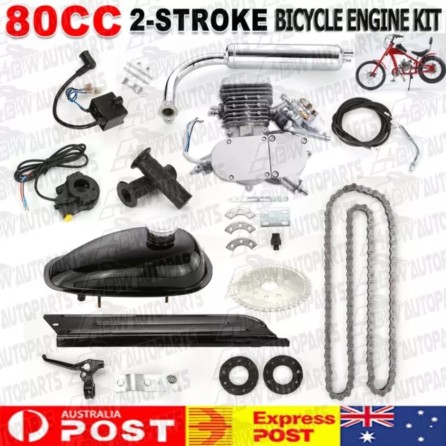 80CC 2 Stroke Motor Motorised Bike Kit Bicycle Motorized Engine Conversion Kit