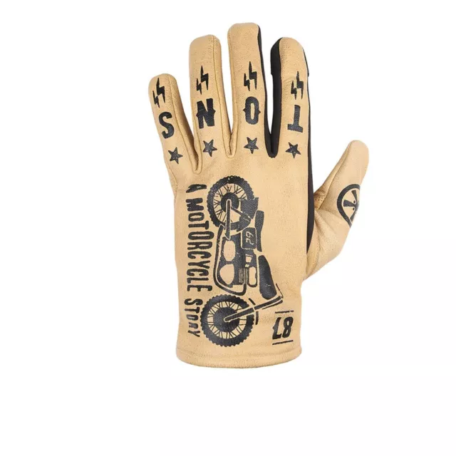 Helstons Kustom Beige Gants -  Livraison gratuite!