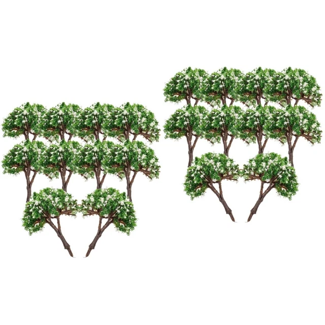 20 pz alberi in miniatura miniature fai da te albero paesaggistico verde accessori tavolo sabbia