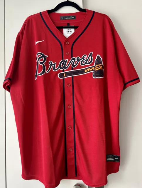 Atlanta Braves MLB Nike Mens Jersey Size 2XL Brand New w/Tags Genuine Red