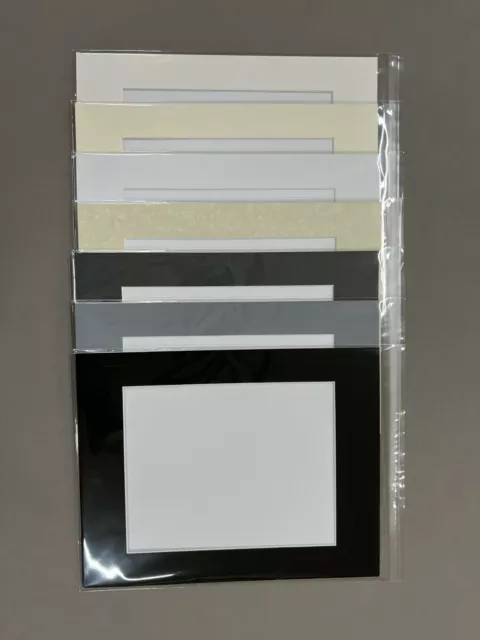 100 x Professional Picture Framing Mat Boards 6x8" with 4 x 6" Window Mount Kits