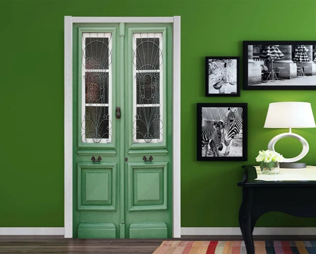 3D Wrought Iron Frame ZHU391 Door Wall Mural Photo Wall Sticker Decal Wall Amy