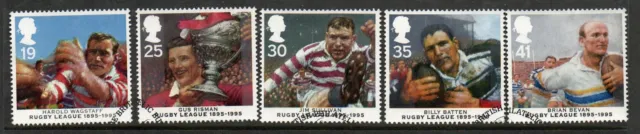 GB 1995 Centenary of Rugby League fine used set stamps